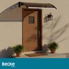Door canopy 100 x 60 cm brown