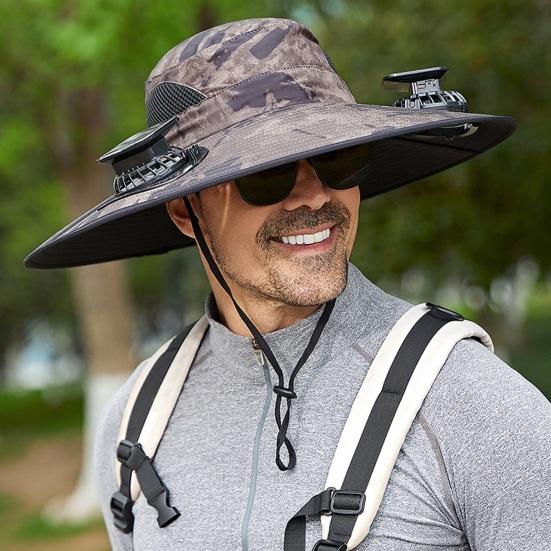 Outdoor Bucket Hat Wide Hat with Brim Fishing Dual