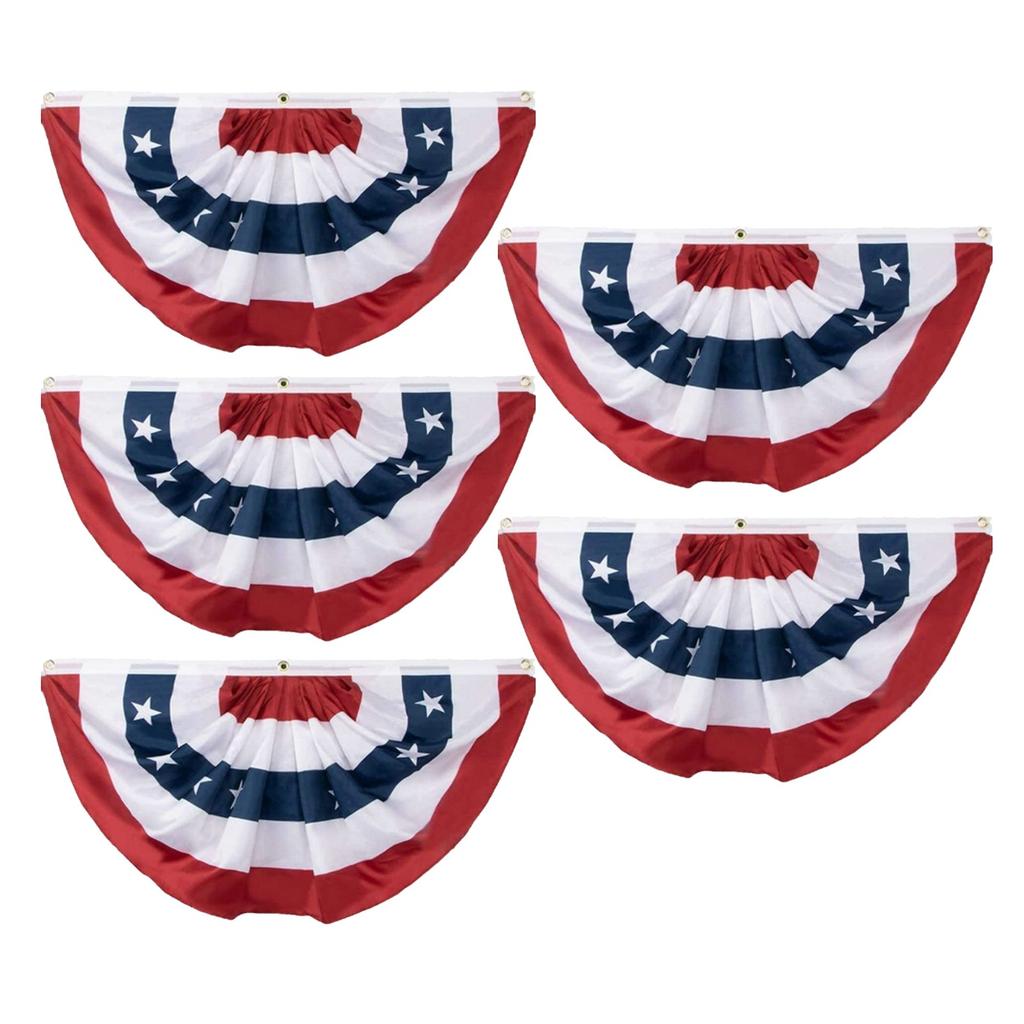 Independence Day Outdoor Decoration Patriotic American Flag U.S. Pleated