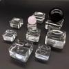 Square Glass Crystal Sphere Base Transparent Support Glass Holder Ball Display Stand Pedestal Holder Home Decoration Accessories