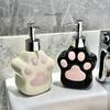 Cute Cat's Paw Liquid Soap Dispenser Shower Gel Shampoo Ceramic Soap Dispenser Cat'spaw Soap Container Bathroom Accessories Gift