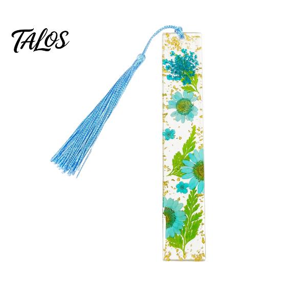Aesthetic Page Holders Dried Flower Resin Bookmarks with Tassels, Double-Sided Magnetic Birthday Gift for Readers Book Lovers Friends, Pretty