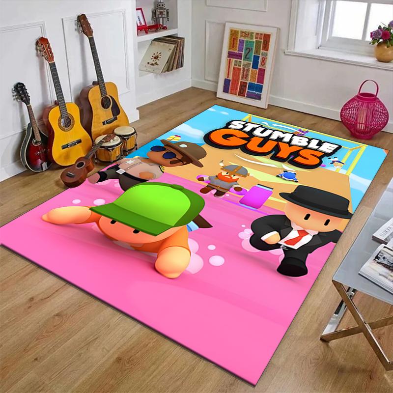 stumble guys Polyester Carpet, Soft Indoor Mat for Office Chair, Living Room, Computer Desk - Decorative Home Office Rug Design