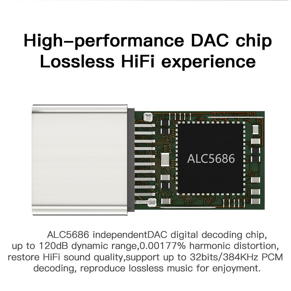 KEYSION DAC Kopfhörer Lossless Musik Decoder USB Typ C auf 3,5mm/2,5mm/4,4mm HD Hi-Fi Digital Audio Kopfhörerverstärker Adapter