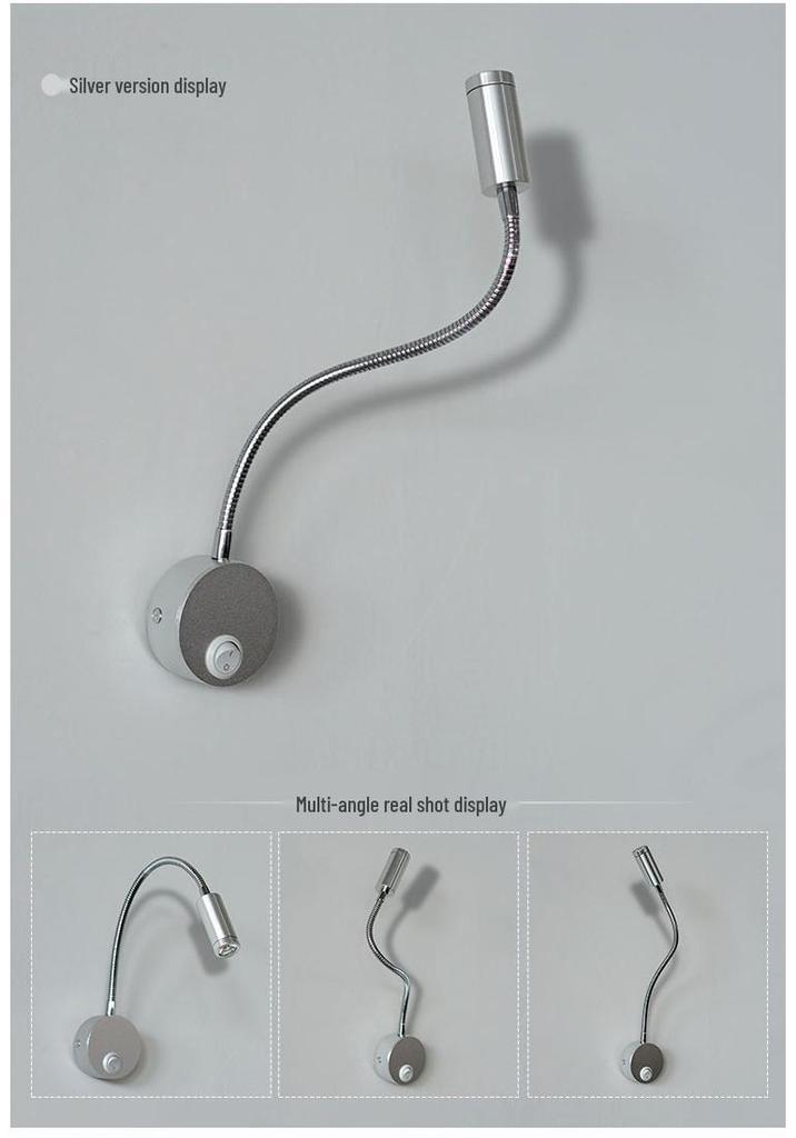 Flexible LED Spotlight: 1W/3W Wall Lamp for Clothing Store, Entrance, Painting, or Bedside Use