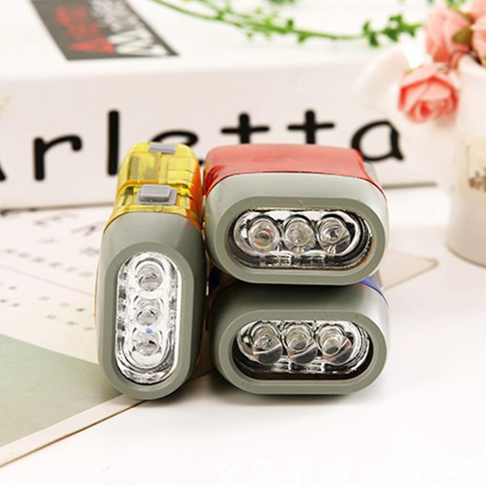 5Pcs Hand Pressing Dynamo Crank Power Wind Up Flashlight Mini Self Generating Torch LED Camping Lamp Light for Outdoor Home