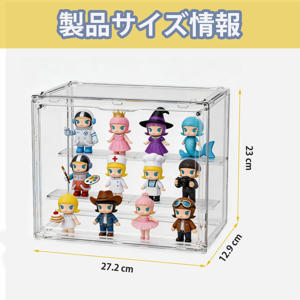 QISHENG Large Capacity Figure Transparent Box Perfect for Blind UV Collection Display for Living Multi-Layer Case, - Boxes/Lego/Gachapon Storage!