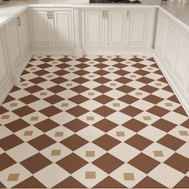 Waterproof Non-slip PVC Kitchen Mat Oil Proof Floor Carpet for Home Entrance Balcony Decoration Tapete De Cocina