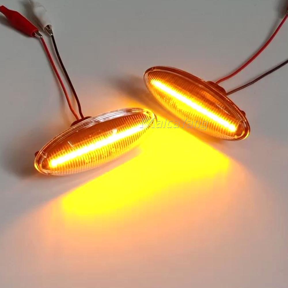 1 Pair LED Car Dynamic Side Marker Blinker Light For Toyota Yaris Mk2 COROLLA Auris Mk1 E15 RAV4 Mk3 Scroll Turn Signal LampTurn Signal 2