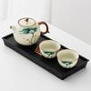 Kung Fu Tea Set Home One Pot Two Cups Tea Plate Small Ceramic Teapot Teacups Hotel Personal Small Sets Traveling