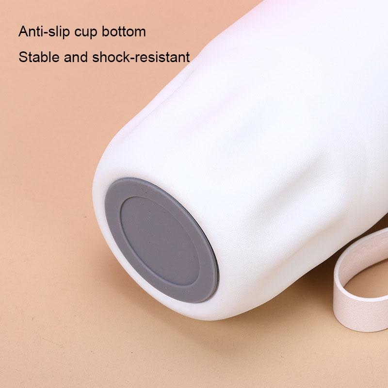 New Solid Color Thermal Insulation Water Cup Coffee Cup with Lifting Rope, Direct Drinking Water Cup for Outdoor Travel