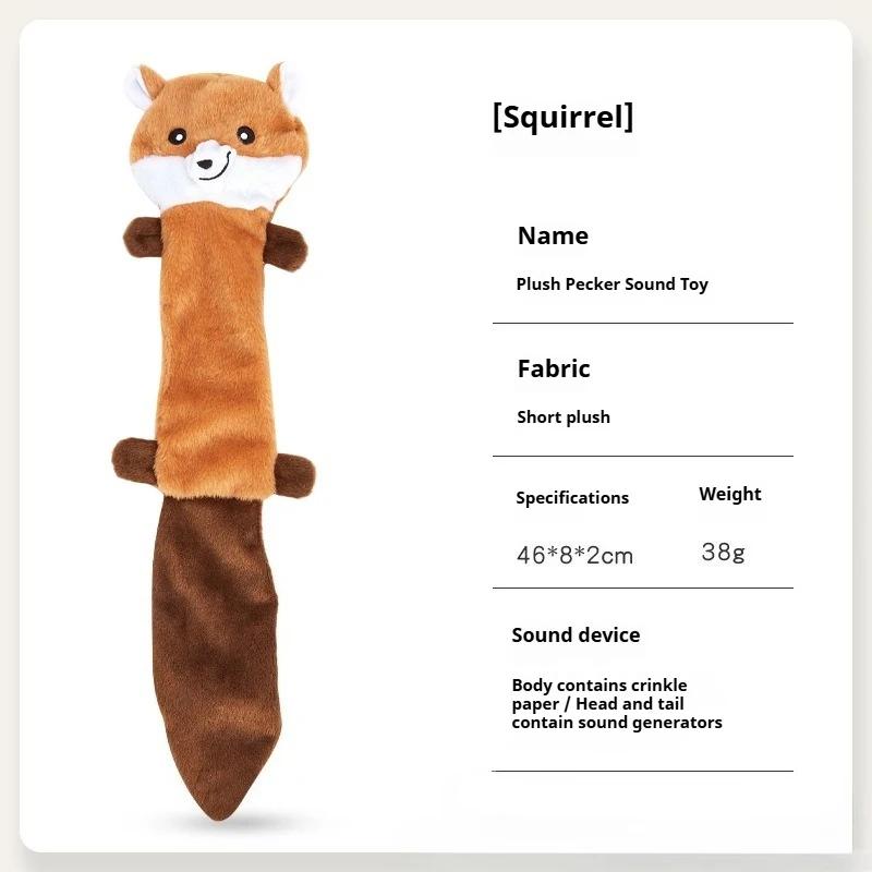 Squeaky Dog Toys No Stuffing Plush Dog Chew Toy Bite Resistant for Small Medium Large Dogs Puppy Pet Supplies