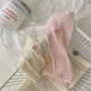 5 Pairs of Female Spring and Summer Thin Embroidery Bow Hollow Tube Stack Socks