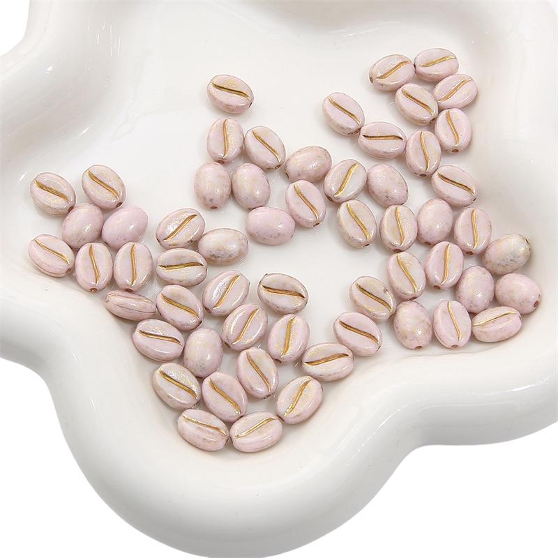 Handgemachtes Armband Perlen 8x10mm Acryl Kaffeebohnen Lose Perlen Handgemachtes DIY Zubehör Perlen Armband Schnüre Trennperlen