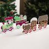 1pc Christmas Train Decoration,Santa & Gingerbread Man Acrylic Table Ornaments, Festive Desktop Decor for Xmas Tree,Home & Party