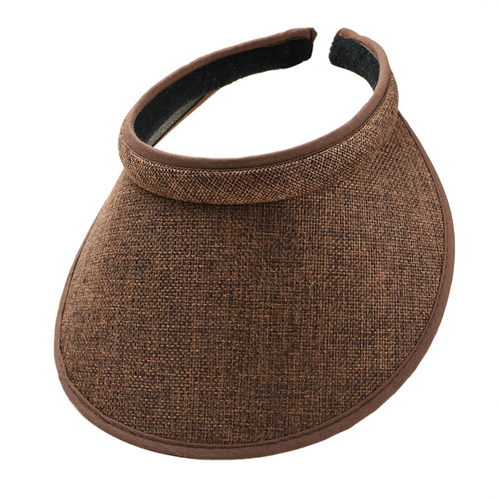 

Женская микро-изогнутая альпинистская широкая пустая верхняя шляпа от солнца с козырьком для рыбалки, пустая шляпа для верховой езды на открытом воздухе кофейный