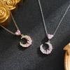 Korean Style Star Moon Diamond Clavicle Necklace - Trendy Women's Jewelry