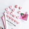 6 Pièces Mignonnes en Plastique Rose Cœur d'Amour Planificateur Trombone Marque-page Kawaii Papeterie Scolaire Nouveaux Gadgets de Bureau Accessoires de Bureau