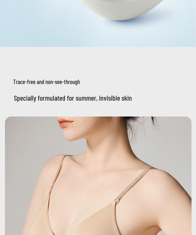 Seamless Backless U-Neck Halter Bra with Invisible Straps - Women's Lingerie