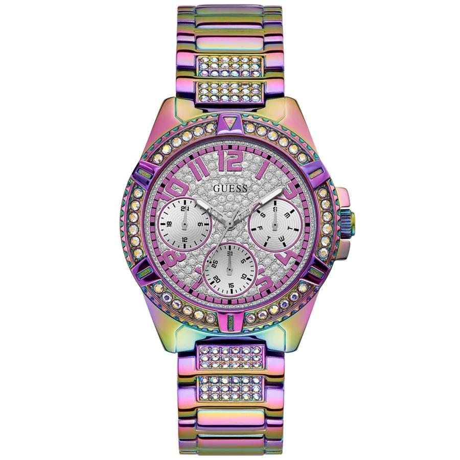 

Guess Colorful Three-Hand Stainless Steel Strap Women s Quartz Watch - GW0044L1 разноцветный