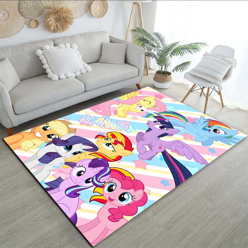 Little Pony (17) Customize your name rug, office chair cushion, home bedroom living room gift.