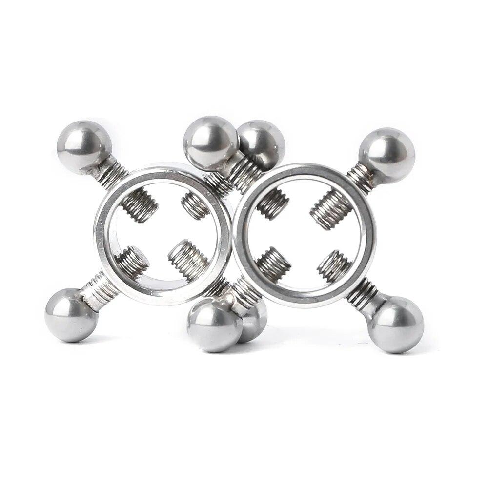 Verstellbare Nippelklemmen Edelstahl Metall Nippelklemmen Brustbondage Fesseln Zubehör BDSM Fetisch Sexspielzeug für Frauen