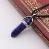 Handmade Amethyst & Rose Quartz Hexagonal Pendant Necklace N760
