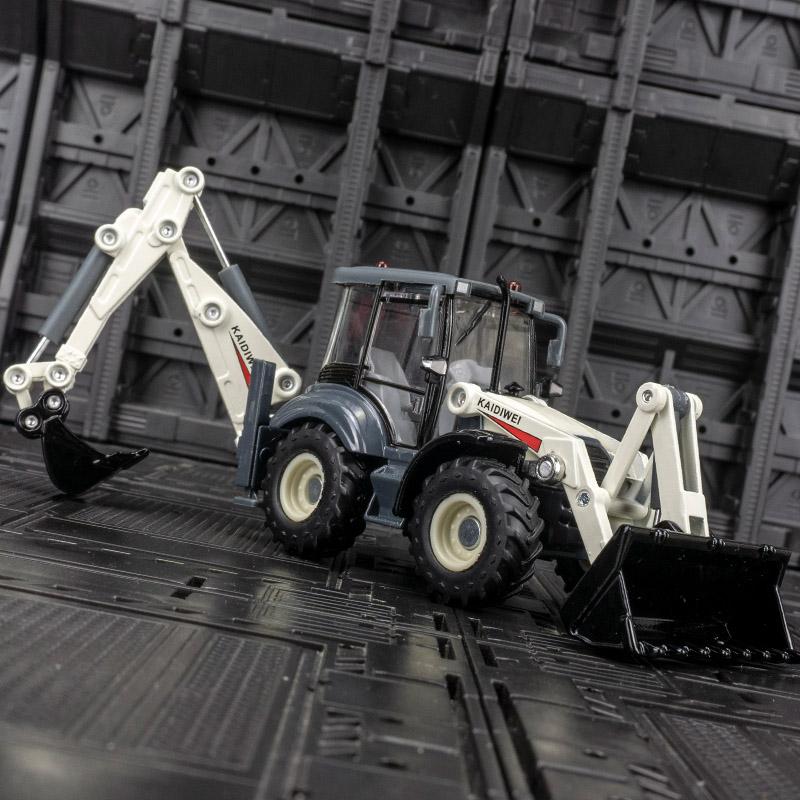 1/50 Simulation Scale Alloy Engineering Vehicle Model Two-way Forklift Excavator Simulation Rich In Details, Finely Crafted