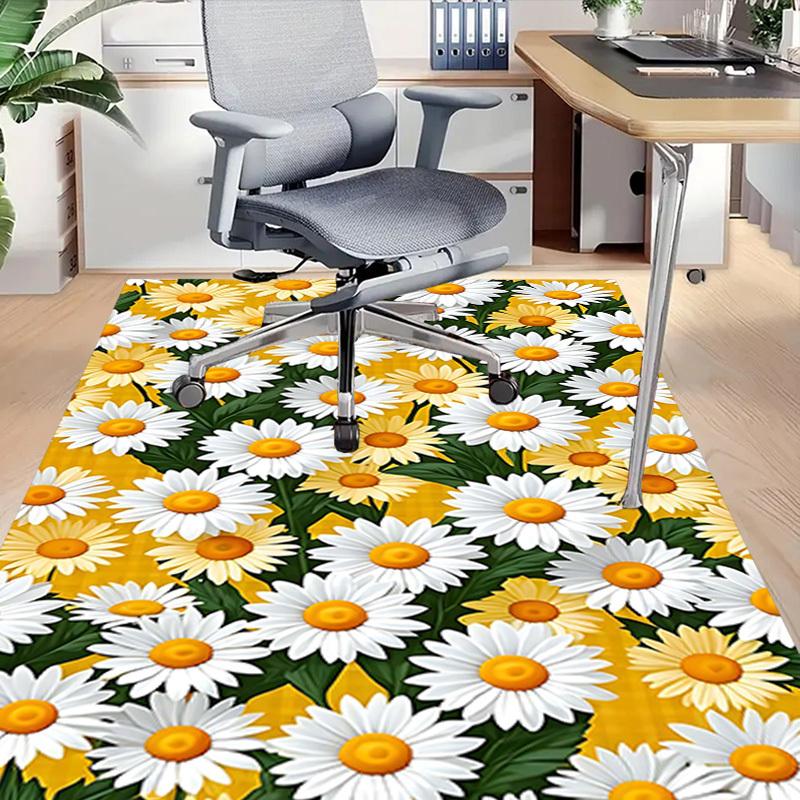 1PC Daisies Flowers Extra Large Non Slip Floor carpet, Office, family, bedroom, Studio Large Area Rug Indoor Rugs, Vibrant Colors