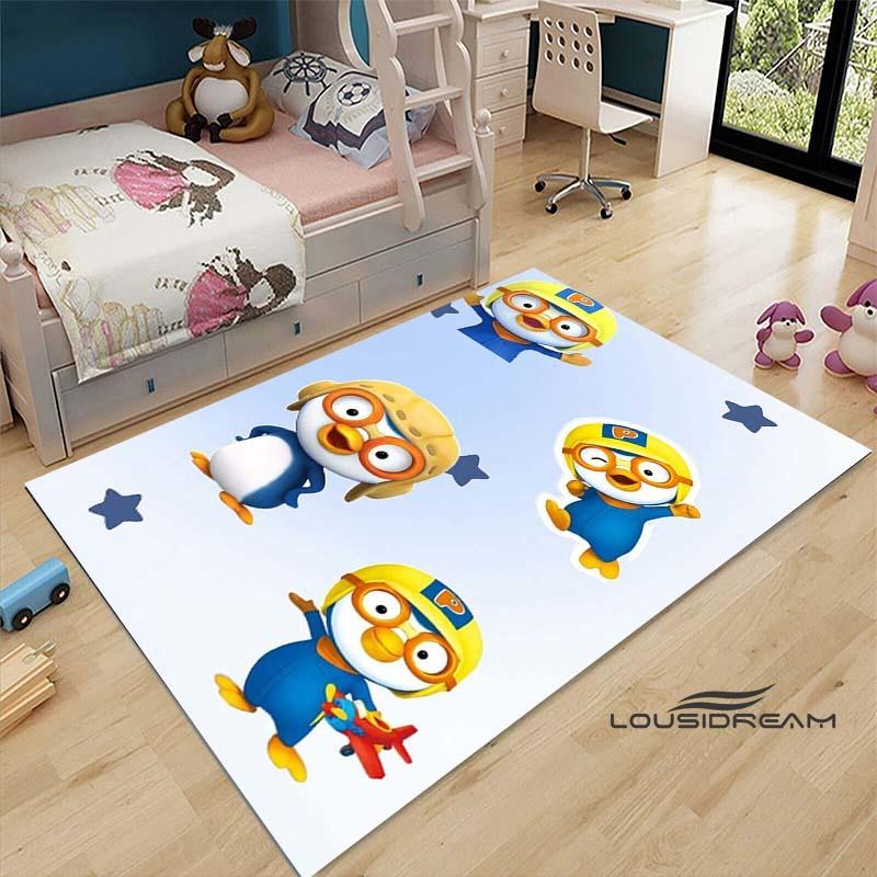 2026 Tappeti con Motivo a Forma di Pesce Carino P-Pororo-Park 15 Misure Tappetino per Pavimento Soggiorno Camera da Letto Comodino Tappeto Area Tappeto per Giochi Camera dei Bambini Decorazione per la Casa