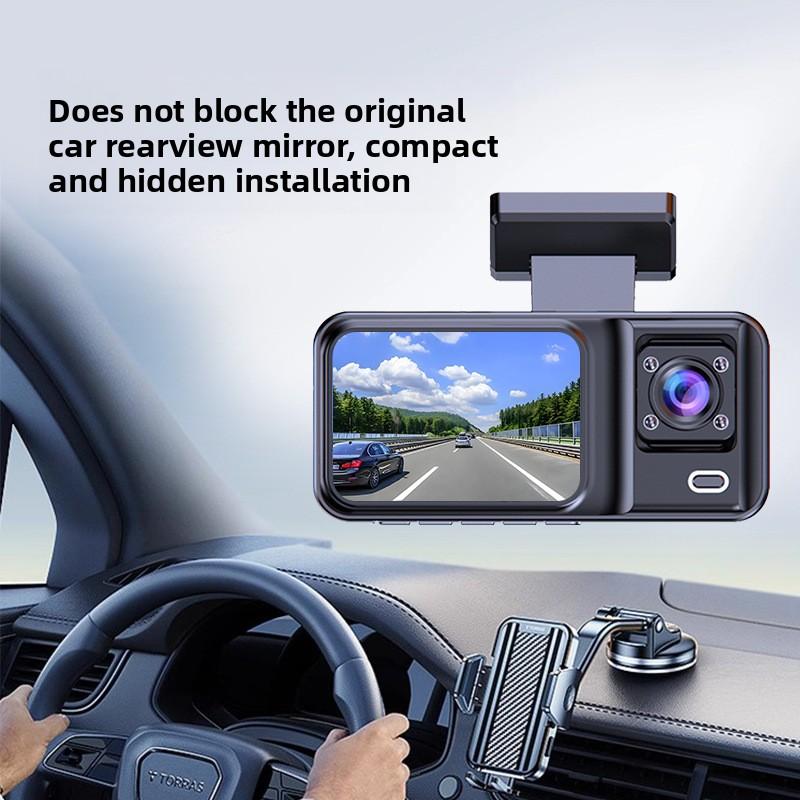HONG TONG New WIFI Dual Lens Driving Recorder with Reverse Image Supporting High-definition 1080P Infrared Night Vision