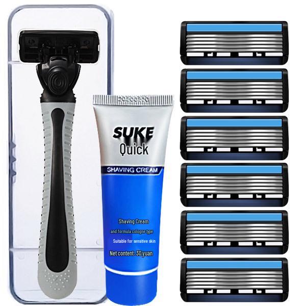 6-Blade Men's Manual Disposable Shaving Razor