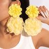 Fresh multi-colored flower earrings Valentine's Day series gentle simulation big flower earrings earrings women