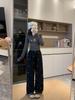 Women's Plus Size Retro Corduroy Rabbit Embroidery Straight-Leg Pants for Autumn Winter
