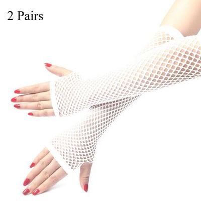 2 Paar Sexy Unterwäsche Accessoires Netz Lange Handschuhe Allzweck Kleideraccessoires Erwachsene Sexy Zubehör