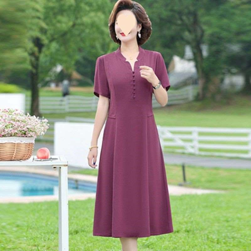 

MM Summer Middle-aged and Old WOMEN S New Mid-long Temperame