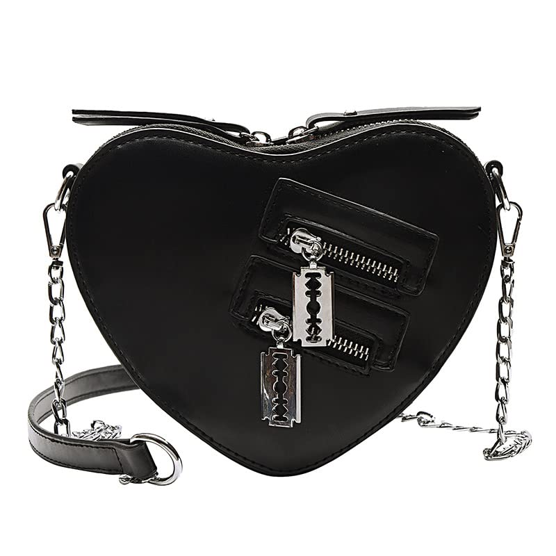 Harujio Mini Shoulder Bag for Dark Princess Yami Gothic Otaku Style Heart-Shaped Women, Heart-Shaped, Mass-Produced Bag, Style, Kawaii, Girly, Lolita,