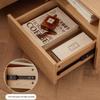 Thick Wood Bedside Storage Cabinet  Minimalist Drawer Nightstand  Solid Wood Display Rack  Versatile  Room Organizer
