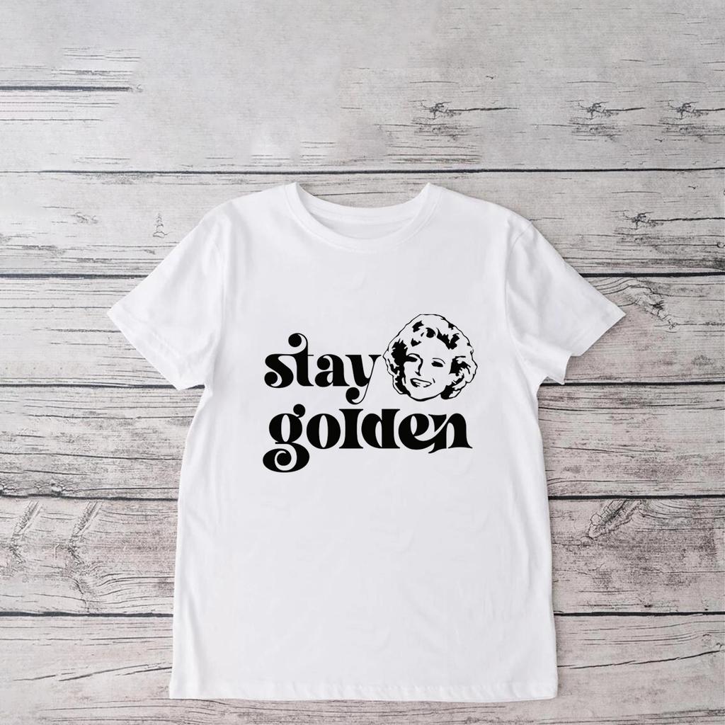 Stay Golden Betty White Summer T-shirt Stay Golden Golden Girls Shirt 80's TV Sitcom  Rose Blanche Dorothy Sophia Golden Years