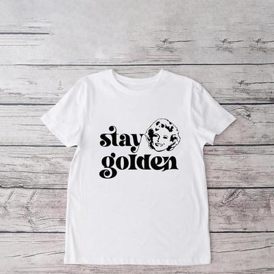 Stay Golden בטי וייט חולצת טריקו לקיץ Stay Golden חולצת Golden Girls קומדיית מצבים של שנות ה-80 רוז בלאנש דורותי סופיה השנים המוזהבות