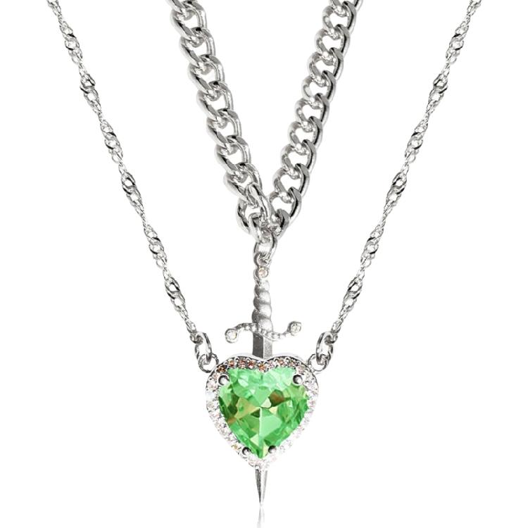 Distinctive Heart And Swords Necklace Pair With Sturdy Black Coating Designed For Those Seeking Individuality And Depth