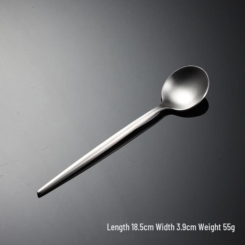 Qianxing Portugal Style Matte 304 Stainless Steel Dessert Spoons