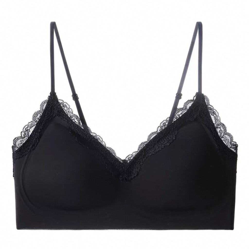 Seamless Women's Thin Small Bust Push-Up Lifting Camisole Style Thin Strap Bra