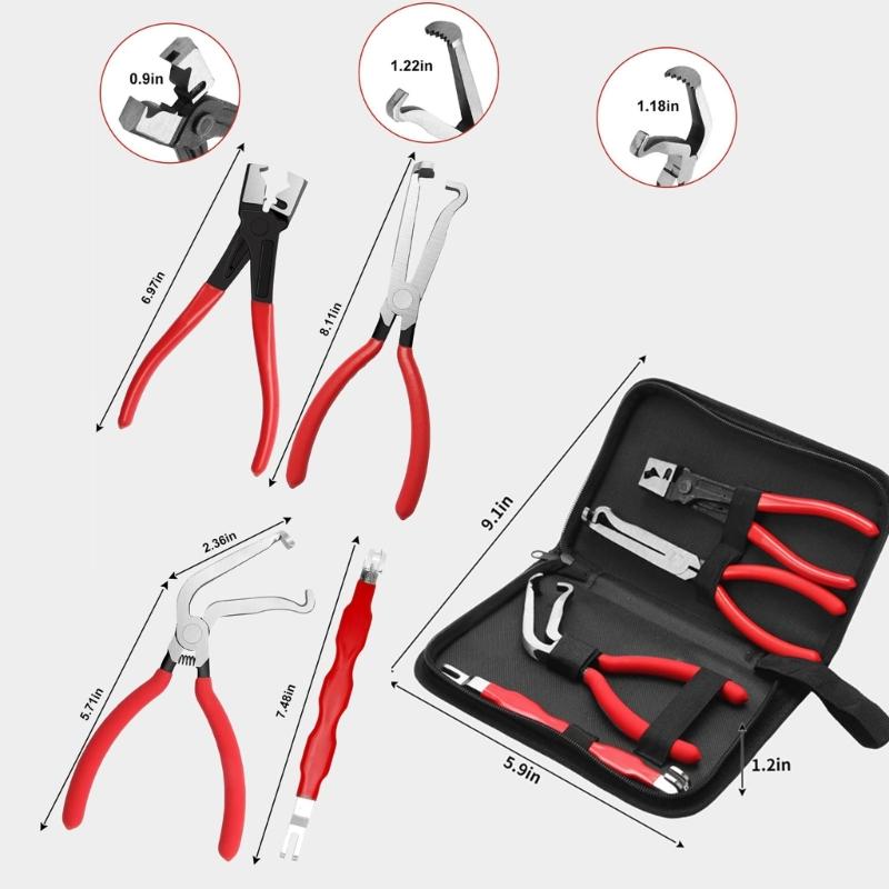 Practical 5pcs Electrical Connectors Releases Tool Set with Gloves for Damage Releases Automotive Disconnection and Reliable Performances
