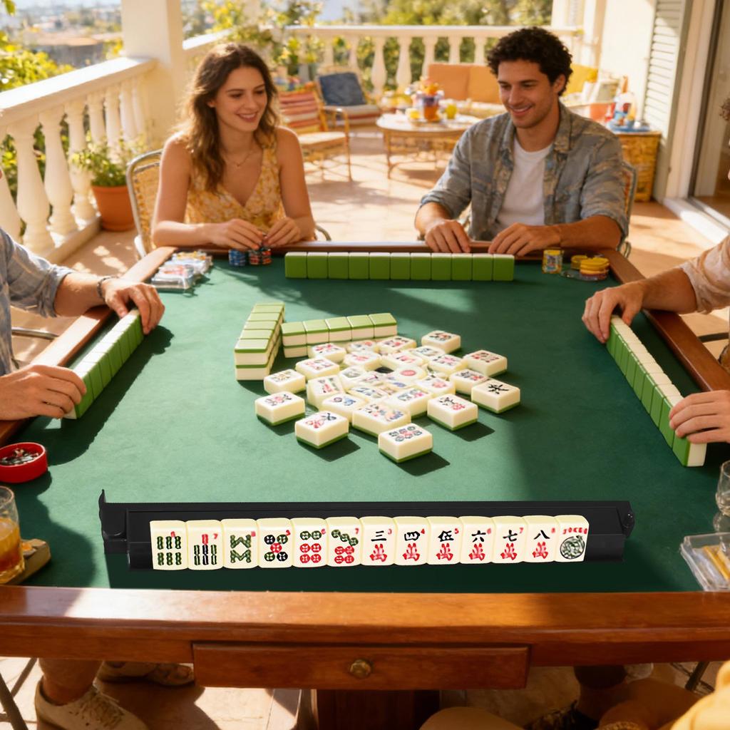 Mahjong-Racks Kompakte Domino-Spielständer Majiang-Kachelhalter Für Zuhause Haus Reisen Club Urlaub Festlich
