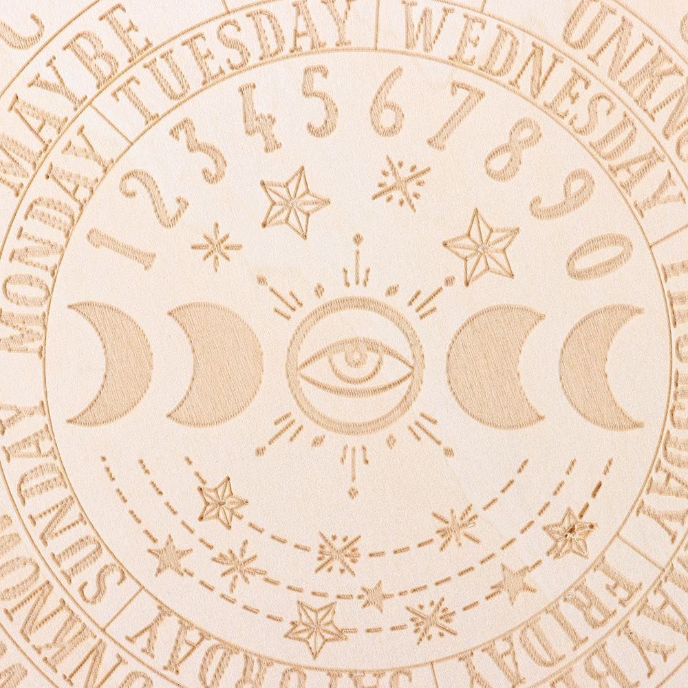 15/25cm Wooden Pendulum Board with Stars Sun&Moon for Divination Message Board Metaphysical Altar Decoration Altar Supplies