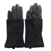 Damen Strick-Rippen-Lederhandschuhe: Herbst/Winter Warm Radfahren Plus Samt Echtes Leder
