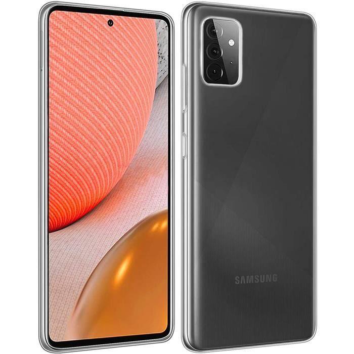 1 coque de protection transparente + 2 verres trempé bords noirs pour samsung galaxy a72 4g-5g avec stylet toproduits®