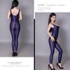Sexy Oil Glossy Shiny Bodysuit Women Transparent Zip Open Crotch Jumpsuit Erotic Lingerie Leotard Tight Adults Sex Porn Costumes