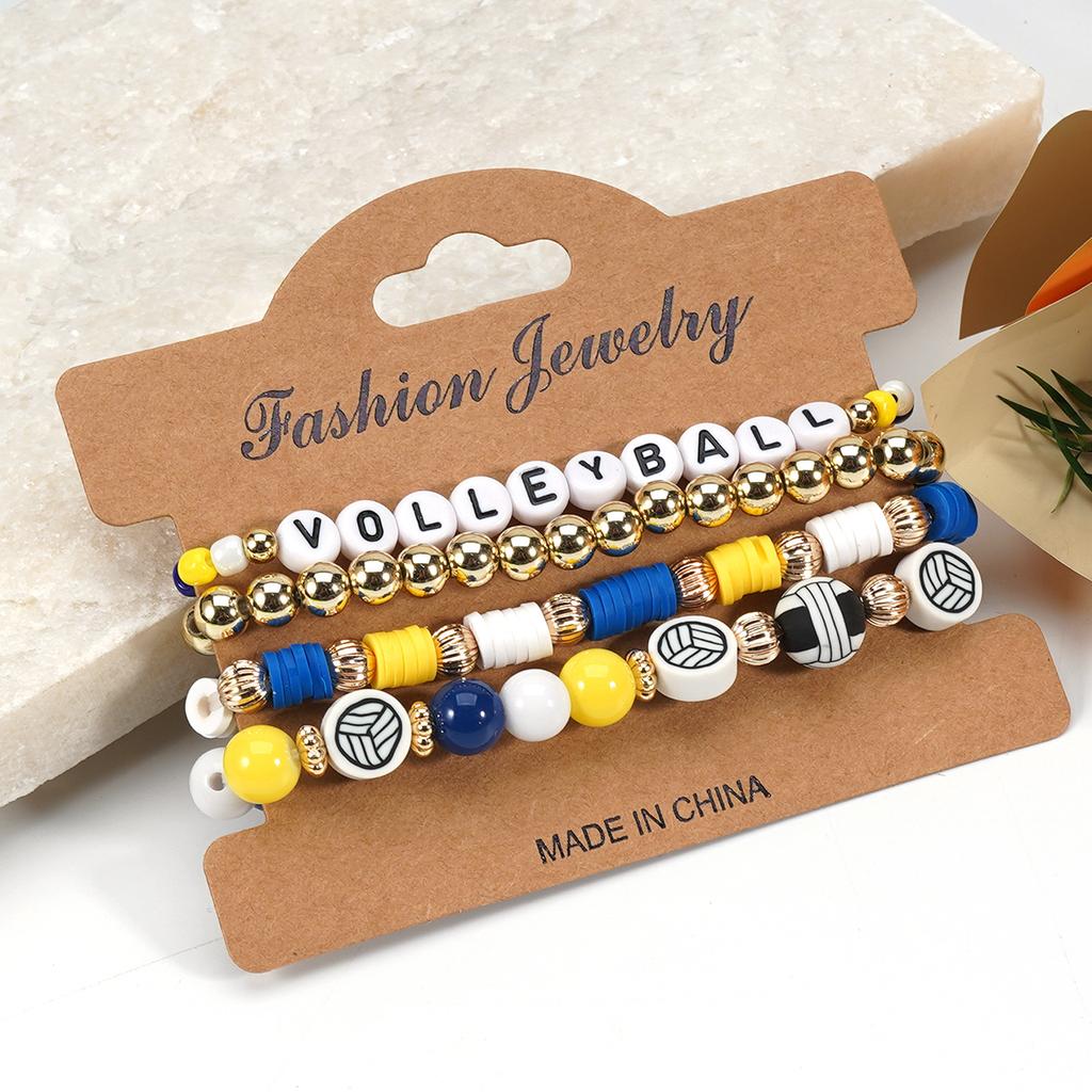 JYL TS Bracelet Bohemian Sports  Ball Beads Enhances Passion